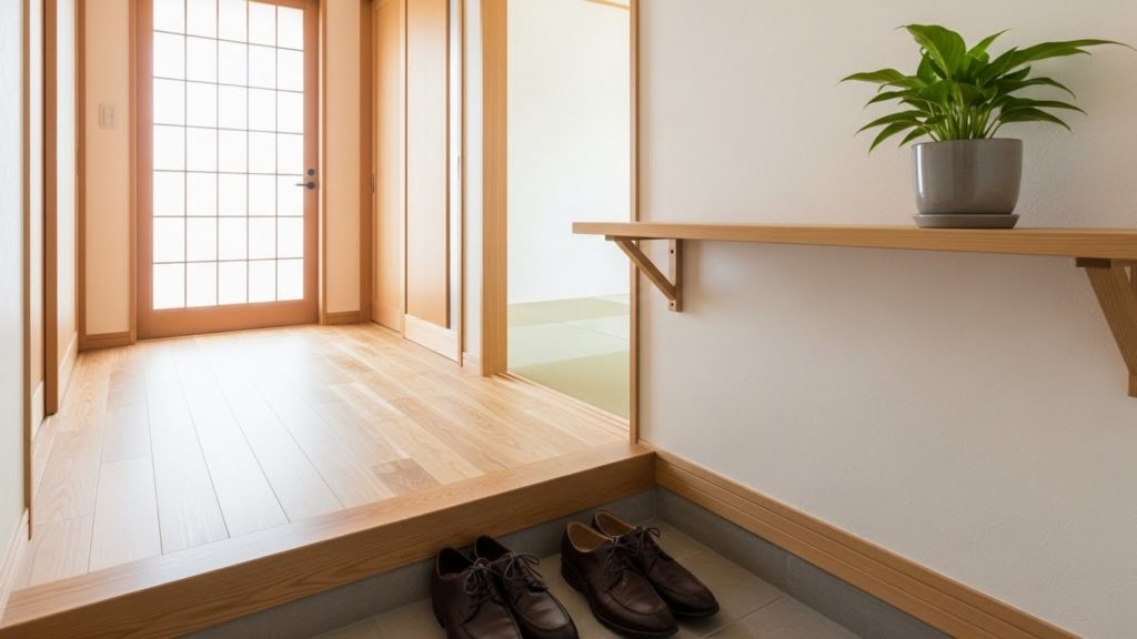 整理整頓された明るい玄関の様子